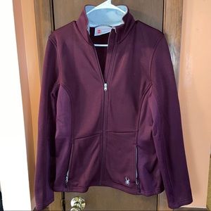 Spyder Core Sweater Maroon Zip Jacket